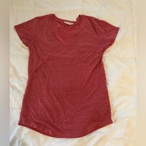Forever 21 medium tshirt with pocket, flattering ladies fit. Red. G